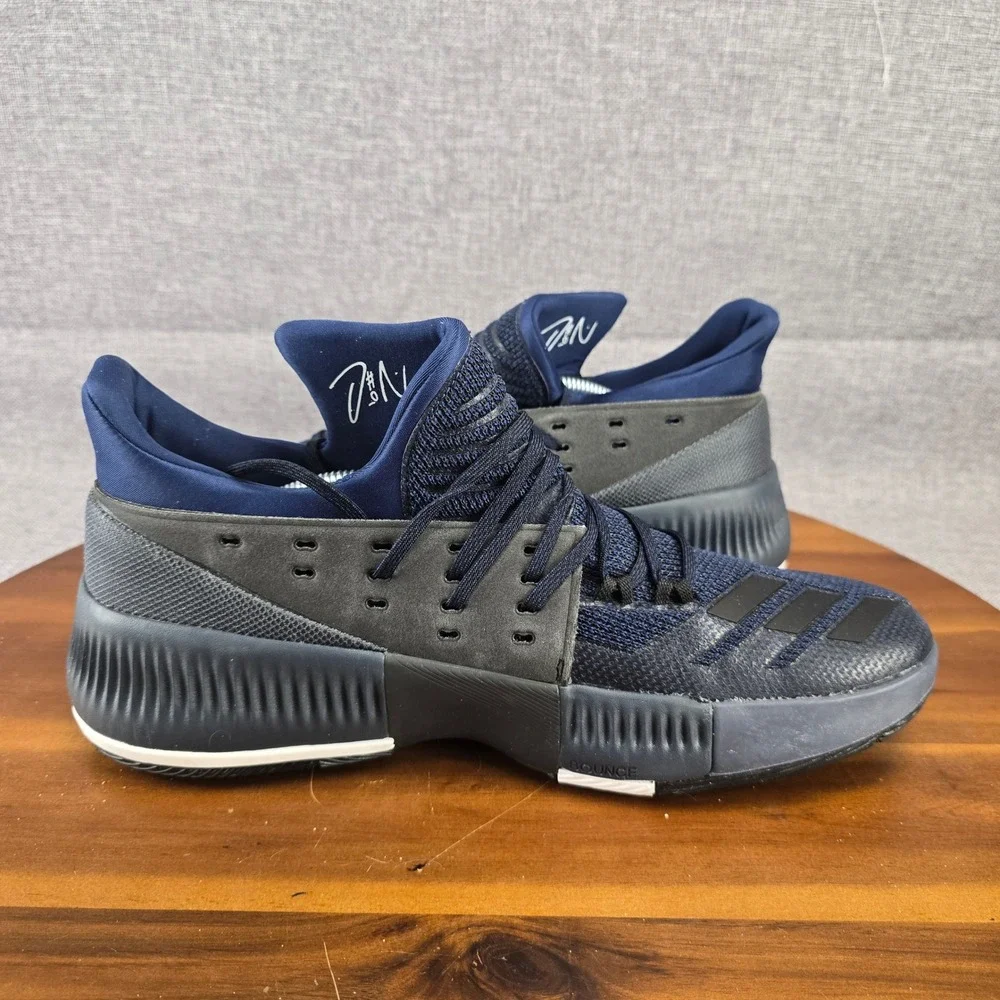 Adidas Dame 3 Mens Basketball Shoes Blue‎ Black Sneakers BB8271 Size 12